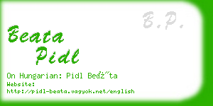 beata pidl business card